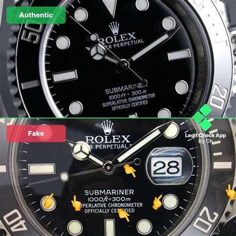 rolex submariner date fake vs real|rolex submariner authentication.